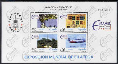 Spain 1996 Espamer Stamp Exhibition perf m/sheet unmounted mint SG MS 3382a