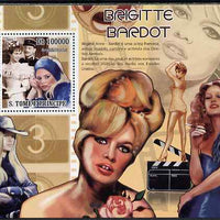 St Thomas & Prince Islands 2009 Brigitte Bardot perf s/sheet unmounted mint