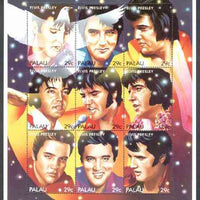 Palau 1992 15th Death Anniversary of Elvis Presley unmounted mint sheetlet containing 9 values, SG 565-73