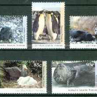 Australian Antarctic Territory 1992 Antarctic Wildlife set of 5 unmounted mint, SG 90-93 & 95