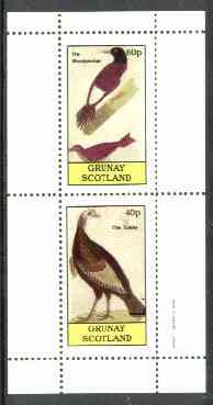 Grunay 1982 Birds #05 (Woodpecker & Turkey) perf set of 2 values unmounted mint