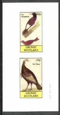 Grunay 1982 Birds #05 (Woodpecker & Turkey) imperf set of 2 values unmounted mint