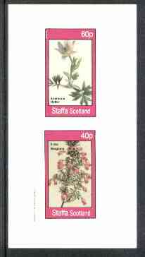 Staffa 1982 Flowers #27 (Anemone & Erica) imperf set of 2 values unmounted mint