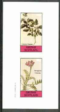 Grunay 1982 Flowers #11 (Limonia & Astragalus) imperf set of 2 (40p & 60p) unmounted mint