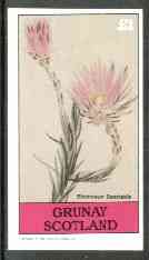 Grunay 1982 Flowers #11 (Elichrysum) imperf souvenir sheet (£1 value) unmounted mint