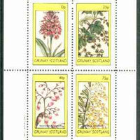 Grunay 1982 Flowers #13 (Orchis, Ribes, Vaccinium & Berberis) perf set of 4 values unmounted mint