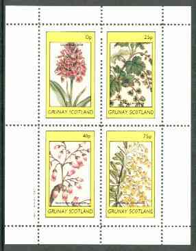 Grunay 1982 Flowers #13 (Orchis, Ribes, Vaccinium & Berberis) perf set of 4 values unmounted mint