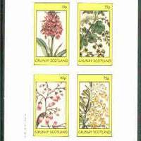 Grunay 1982 Flowers #13 (Orchis, Ribes, Vaccinium & Berberis) imperf set of 4 values unmounted mint