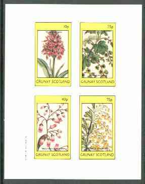 Grunay 1982 Flowers #13 (Orchis, Ribes, Vaccinium & Berberis) imperf set of 4 values unmounted mint