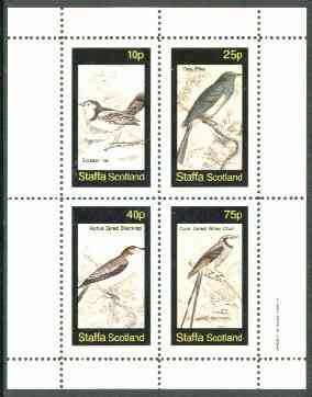 Staffa 1982 Birds #62 (Scissor Tail, Piha, Blackcap & Chat) perf set of 4 values unmounted mint