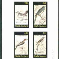 Staffa 1982 Birds #62 (Scissor Tail, Piha, Blackcap & Chat) imperf set of 4 values unmounted mint