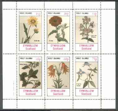 Eynhallow 1982 Flowers #25 (Galardia, Zinnia, Rhexia, Bittersweet, Lily & Virgin's Bower) perf set of 6 values unmounted mint