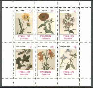 Eynhallow 1982 Flowers #25 (Galardia, Zinnia, Rhexia, Bittersweet, Lily & Virgin's Bower) perf set of 6 values unmounted mint