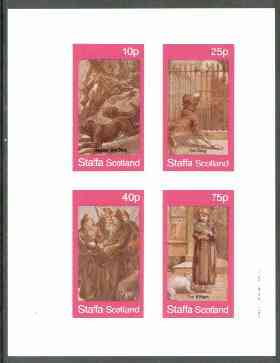 Staffa 1982 Victorian Tales (Dog, Kitten, etc) imperf,set of 4 values unmounted mint