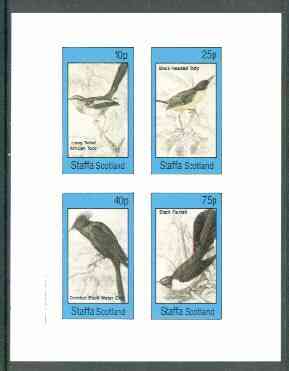 Staffa 1982 Birds #63 (Tody x 2, Chat & Fantail) imperf set of 4 values unmounted mint