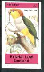 Eynhallow 1982 Parrots #02 imperf souvenir sheet (£1 value) unmounted mint