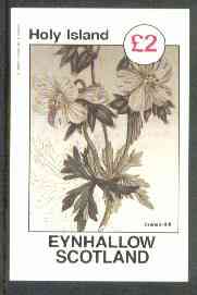 Eynhallow 1982 Flowers #27 (Crane's Bill) imperf deluxe sheet (£2 value) unmounted mint