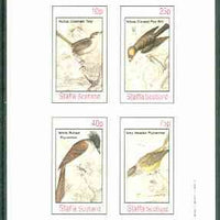 Staffa 1982 Birds #64 (Tody, Flat Bill & Flycatcher x 2) imperf set of 4 values unmounted mint