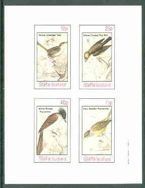 Staffa 1982 Birds #64 (Tody, Flat Bill & Flycatcher x 2) imperf set of 4 values unmounted mint