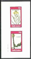 Staffa 1982 Flowers #28 (Wall Flower Mustard & Erucastrum) imperf set of 2 values unmounted mint