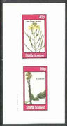 Staffa 1982 Flowers #28 (Wall Flower Mustard & Erucastrum) imperf set of 2 values unmounted mint