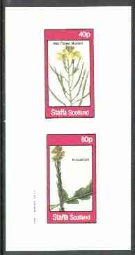 Staffa 1982 Flowers #28 (Wall Flower Mustard & Erucastrum) imperf set of 2 values unmounted mint