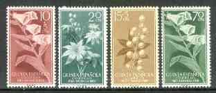 Spanish Guinea 1959 Child Welfare Fund (Flowers) set of 4 unmounted mint, SG 444-47*