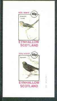 Eynhallow 1982 Birds #24 (Whiskered Fantail & Spectacle Bird) imperf set of 2 values unmounted mint