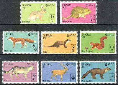 St Kilda 1970 Wildlife (Hare, Squirrel, Vole, Fox, Deer, Pine Marten, Wild Cat & Otter) unmounted mint perf set of 8*