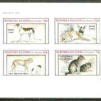 Bernera 1982 Dogs (Oriental, Dog of the Indians, etc) imperf set of 4 values unmounted mint