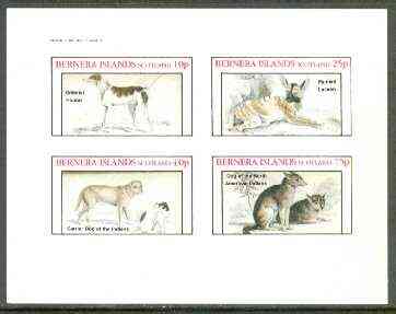 Bernera 1982 Dogs (Oriental, Dog of the Indians, etc) imperf set of 4 values unmounted mint