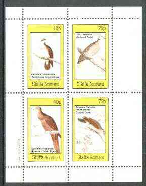 Staffa 1982 Pigeons & Doves perf set of 4 values unmounted mint