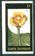 Staffa 1982 Lily imperf,souvenir sheet (£1 value) unmounted mint