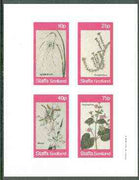 Staffa 1982 Flowers #29 (Morea, Oxybaphus, etc) imperf set of 4 values unmounted mint