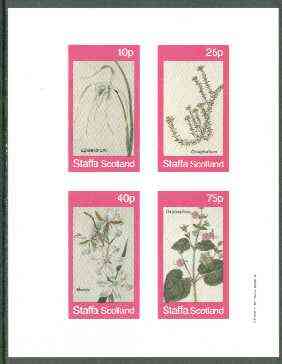 Staffa 1982 Flowers #29 (Morea, Oxybaphus, etc) imperf set of 4 values unmounted mint