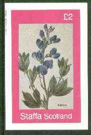 Staffa 1982 Flowers #29 (Sophora) imperf deluxe sheet (£2 value) unmounted mint