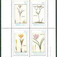 Staffa 1982 Flowers #30 (Crocus x 3 & Valeriana) perf set of 4 values unmounted mint