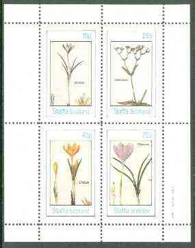 Staffa 1982 Flowers #30 (Crocus x 3 & Valeriana) perf set of 4 values unmounted mint