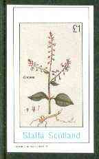 Staffa 1982 Flowers #30 (Circaea) imperf souvenir sheet (£1 value) unmounted mint