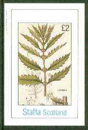 Staffa 1982 Flowers #30 (Lycopus) imperf deluxe sheet (£2 value) unmounted mint