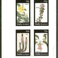 Staffa 1982 Flowers #31 (Dillenia, Psoralea, Erica & Canarina) imperf set of 4 values unmounted mint