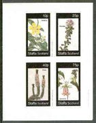 Staffa 1982 Flowers #31 (Dillenia, Psoralea, Erica & Canarina) imperf set of 4 values unmounted mint