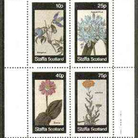 Staffa 1982 Flowers #32 (Atragene, Agapanthus, Zinnia & Achillea) perf set of 4 values unmounted mint