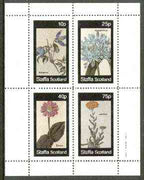 Staffa 1982 Flowers #32 (Atragene, Agapanthus, Zinnia & Achillea) perf set of 4 values unmounted mint