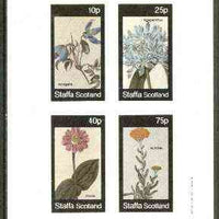 Staffa 1982 Flowers #32 (Atragene, Agapanthus, Zinnia & Achillea) imperf set of 4 values unmounted mint