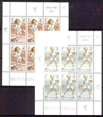 New Zealand 1972 Health - Tennis set of 2 m/sheets unmounted mint, SG MS 989
