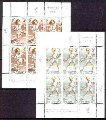 New Zealand 1972 Health - Tennis set of 2 m/sheets unmounted mint, SG MS 989