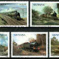 Guyana 1990 British Steam Locomotives set of 5 unmounted mint Sc #2291-95*