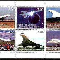 Kalmikia Republic 1999 Concorde sheetlet containing complete set of 6 values unmounted mint