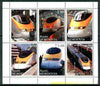 Mordovia Republic 1999 Railways (Eurostar) perf sheetlet containing complete set of 6 values unmounted mint